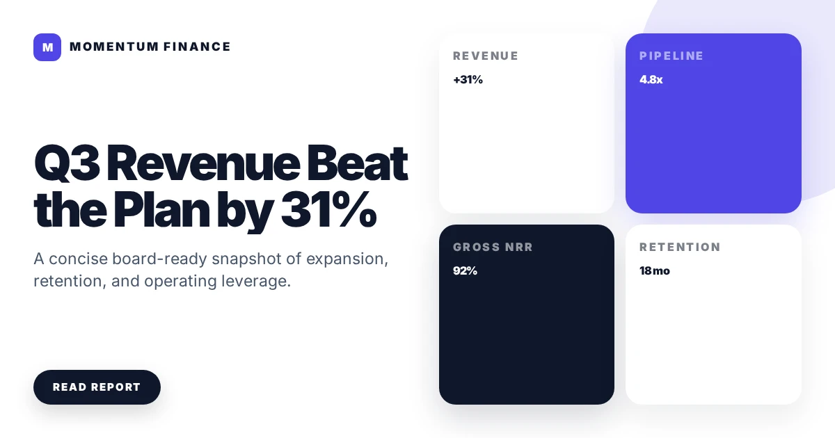 A generated Open Graph image for a business report